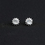 Sunburst Moonstone Earrings