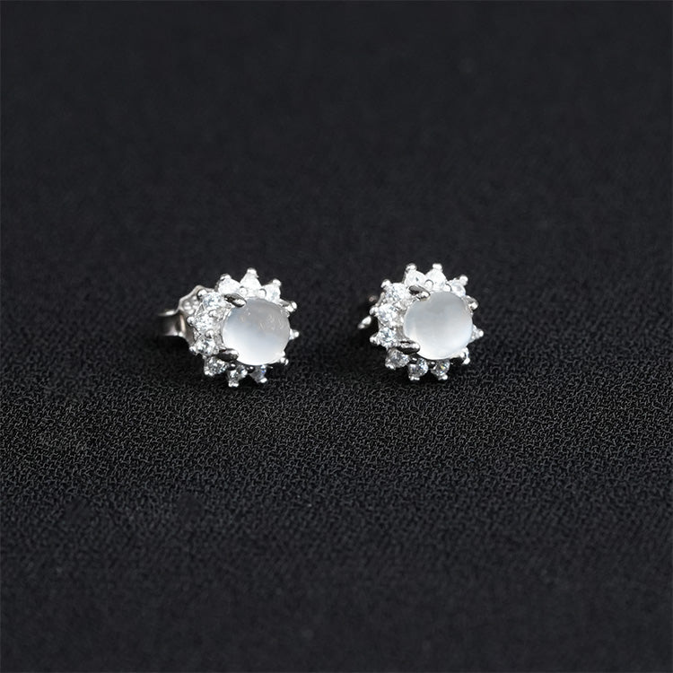 Sunburst Moonstone Earrings