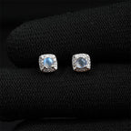 Moonstone Halo Earrings